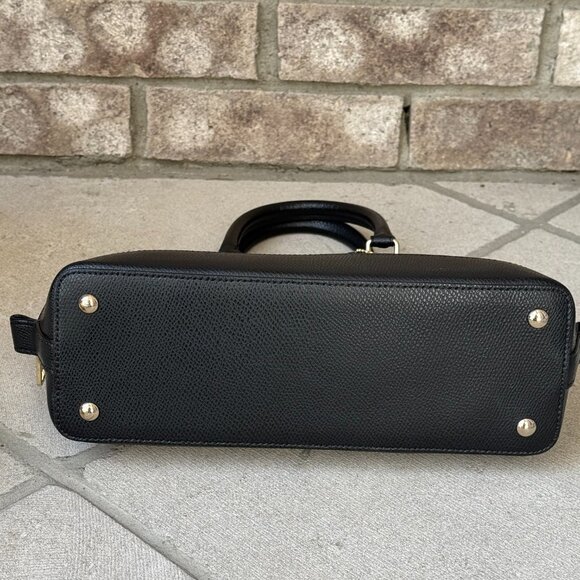 COACH MINI SIERRA DOME CROSSGRAIN LEATHER SATCHEL CROSSBODY BAG Black Leather - Picture 10 of 15